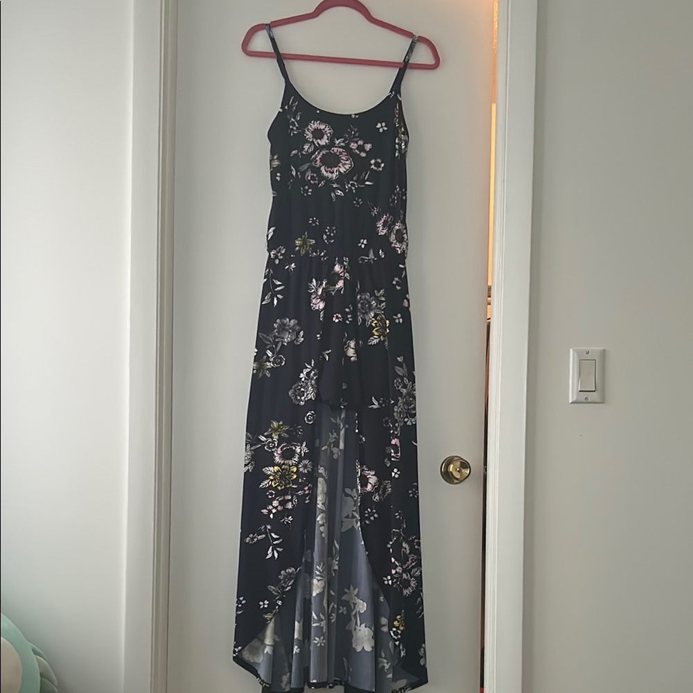 Eye Candy Navy Floral High Low Dress